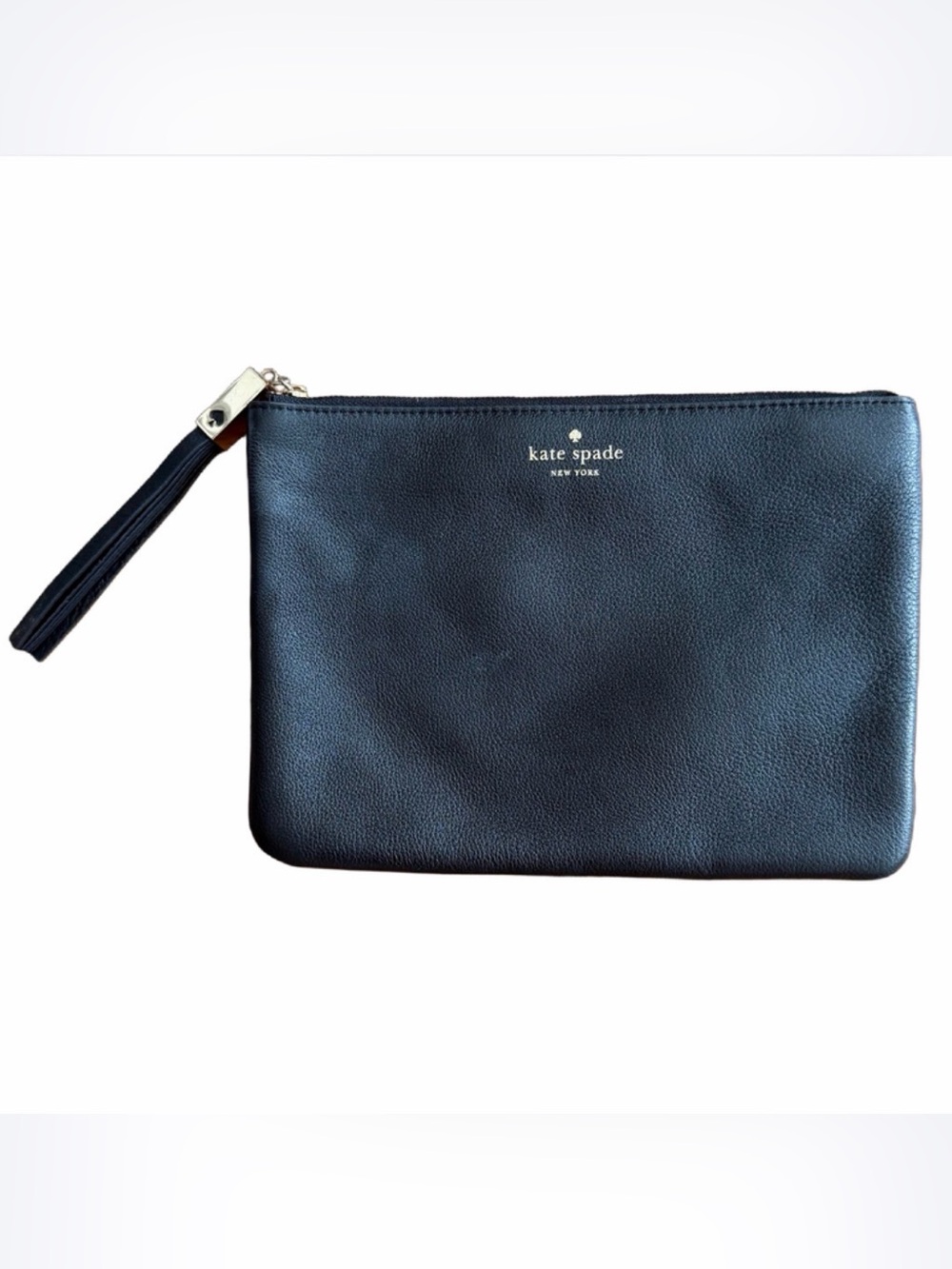 Kate Spade Black Pebbled Leather Clutch Purse